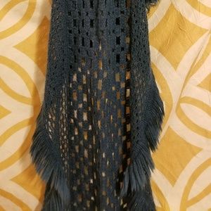 Knit Turquoise Scarf